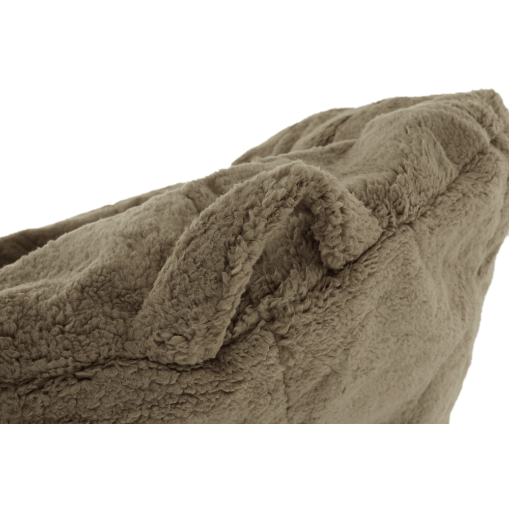 Fotoliu tip sac, material textil maro deschis, ALMERO