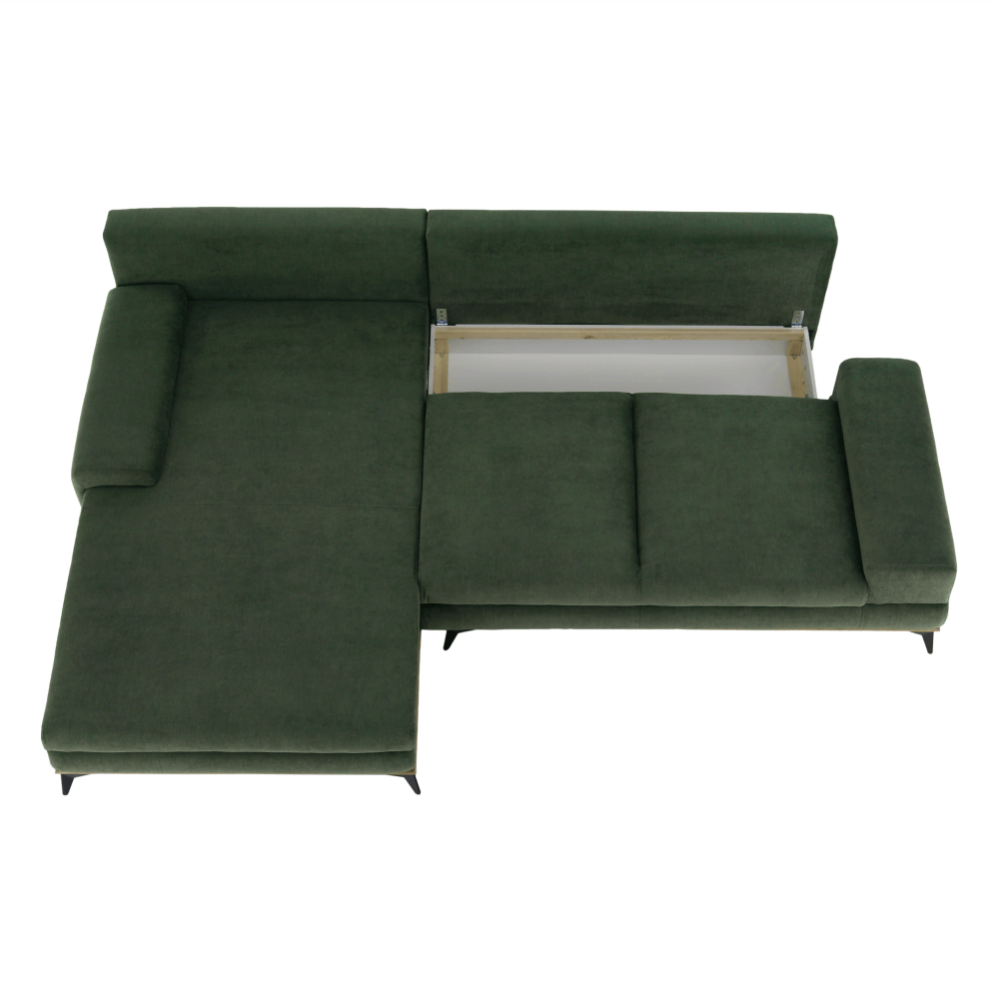 Canapea, verde, model stânga, SELBY