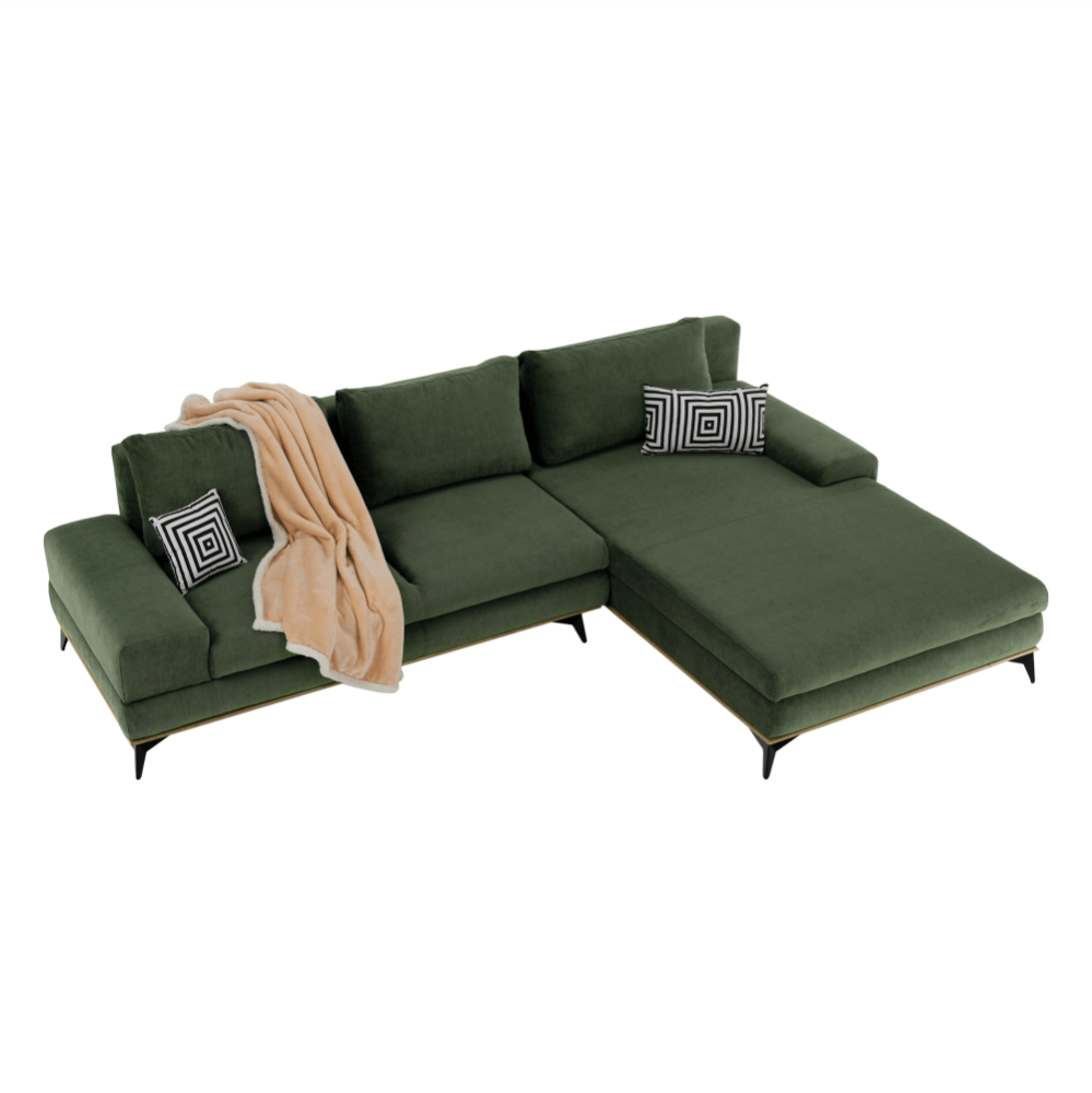 Canapea, verde, model dreapta, SELBY