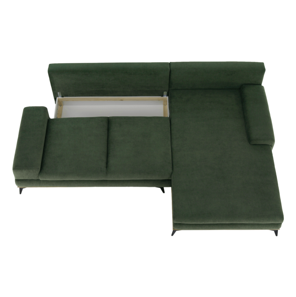Canapea, verde, model dreapta, SELBY