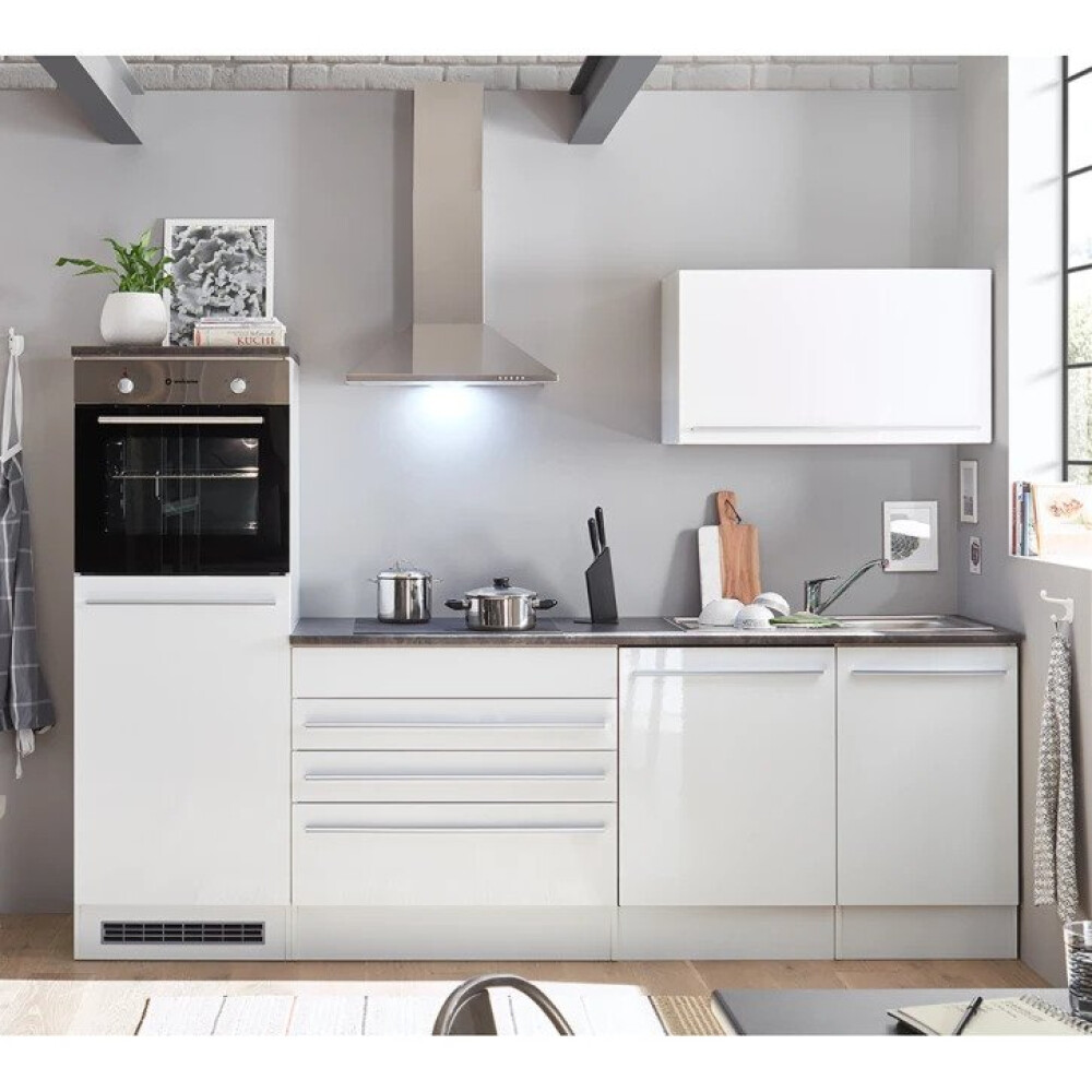 Set bucatarie Pattburg II, material MDF/PAL, alb lucios