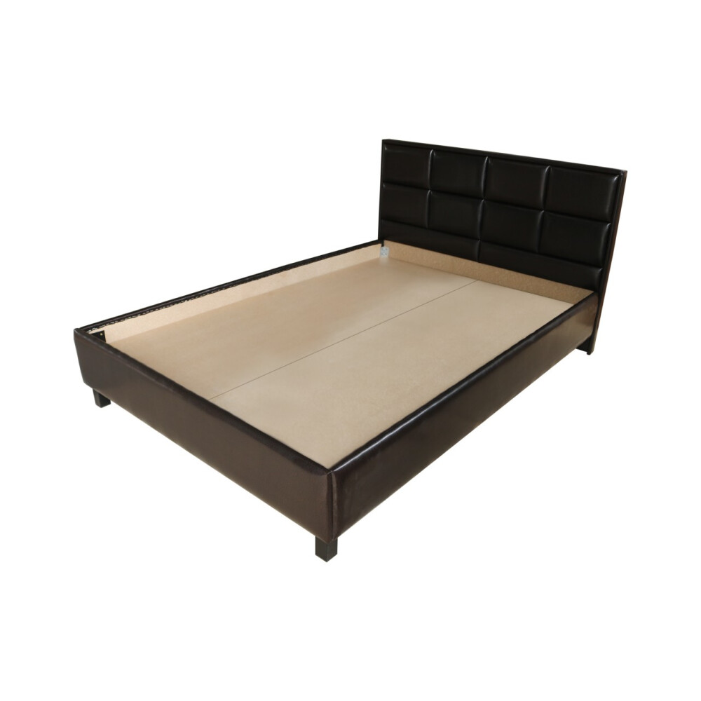 Dormitor Soft Wenge cu pat tapitat Wenge pentru saltea 140x200 cm