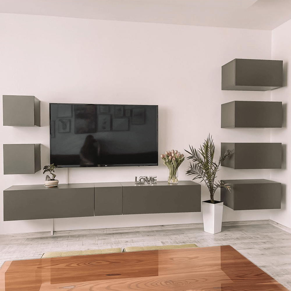 Comodă, grafit/negru, SPRING EK120