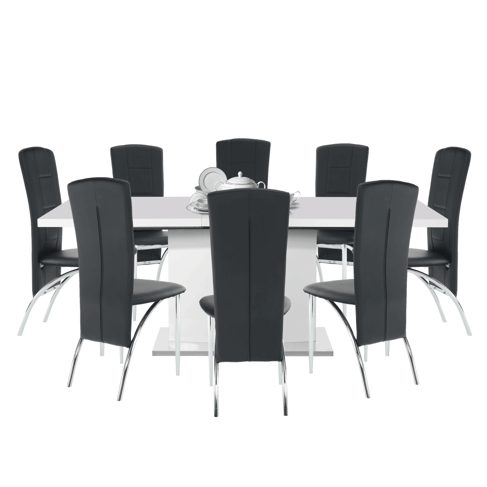 Masă de dining culoare albă HG, KORINTOS