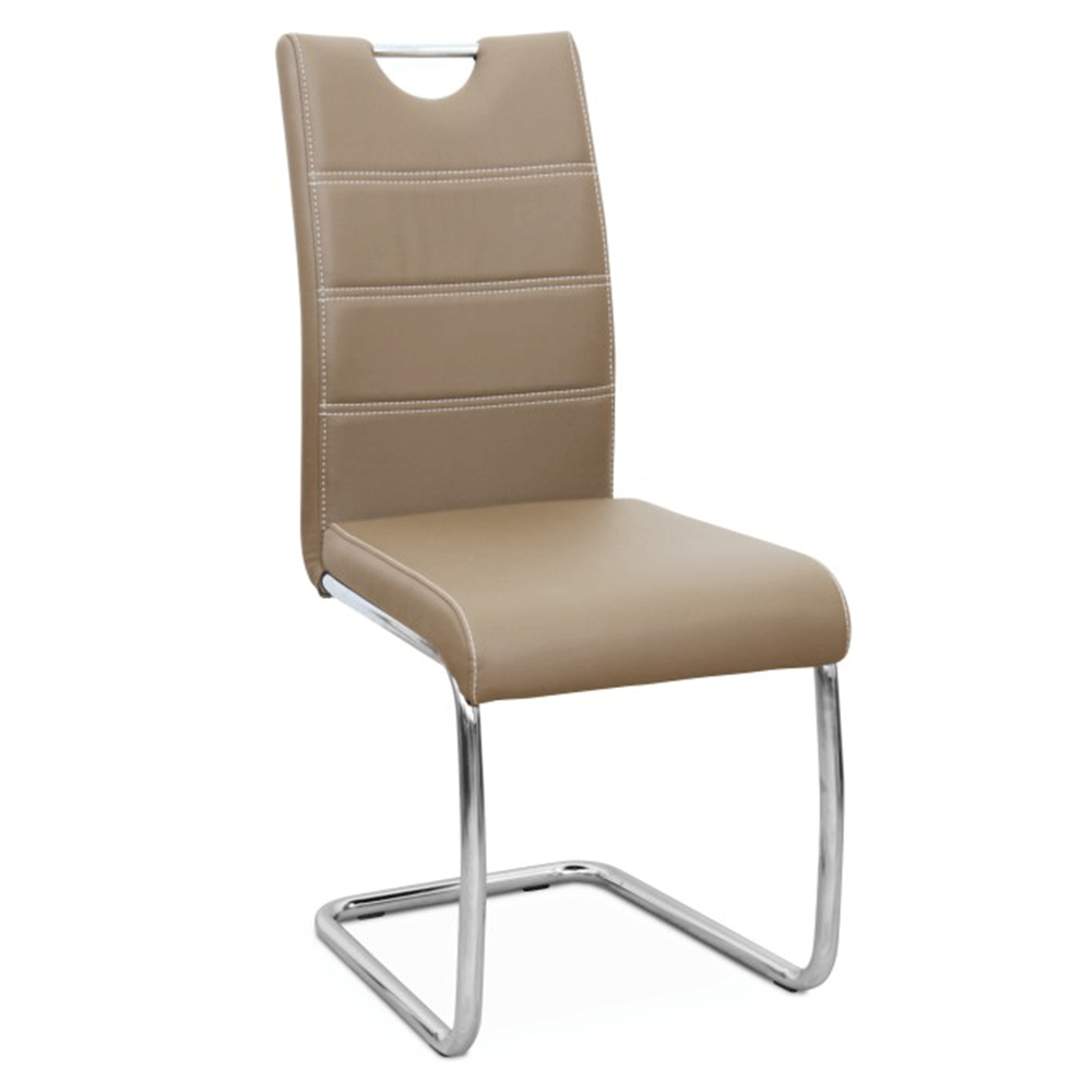 Scaun de bucătărie, cappuccino/cusătura deschisă, ABIRA NEW