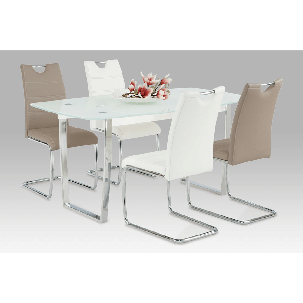 Scaun de bucătărie, cappuccino/cusătura deschisă, ABIRA NEW