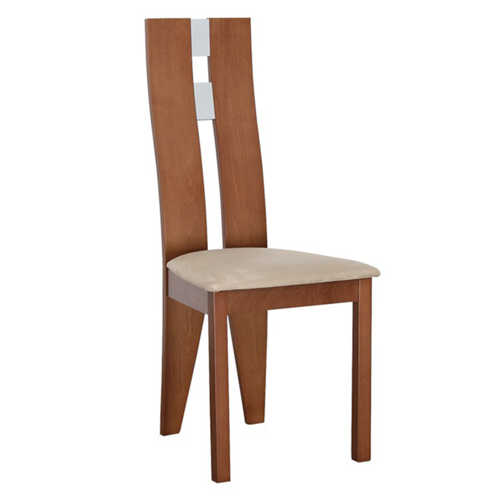 Scaun lemn, cireş/material bej, BONA