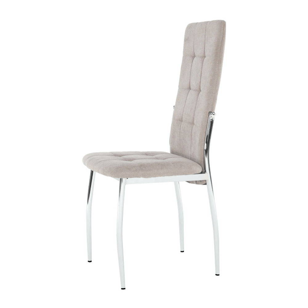 Scaun bucătărie, material textil maro/metal, ADORA NEW