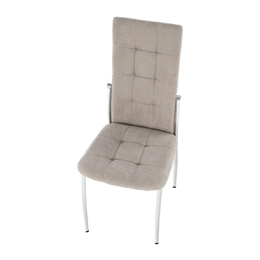 Scaun bucătărie, material textil maro/metal, ADORA NEW