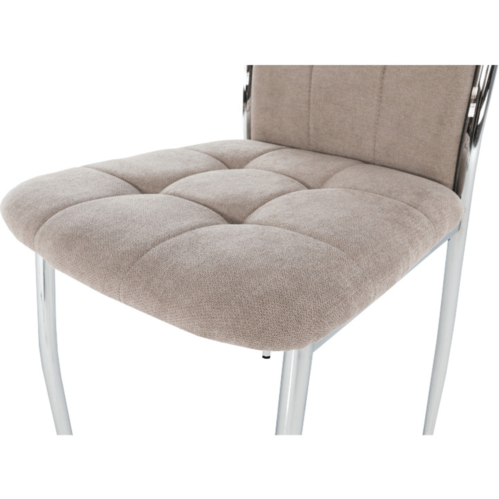 Scaun bucătărie, material textil maro/metal, ADORA NEW
