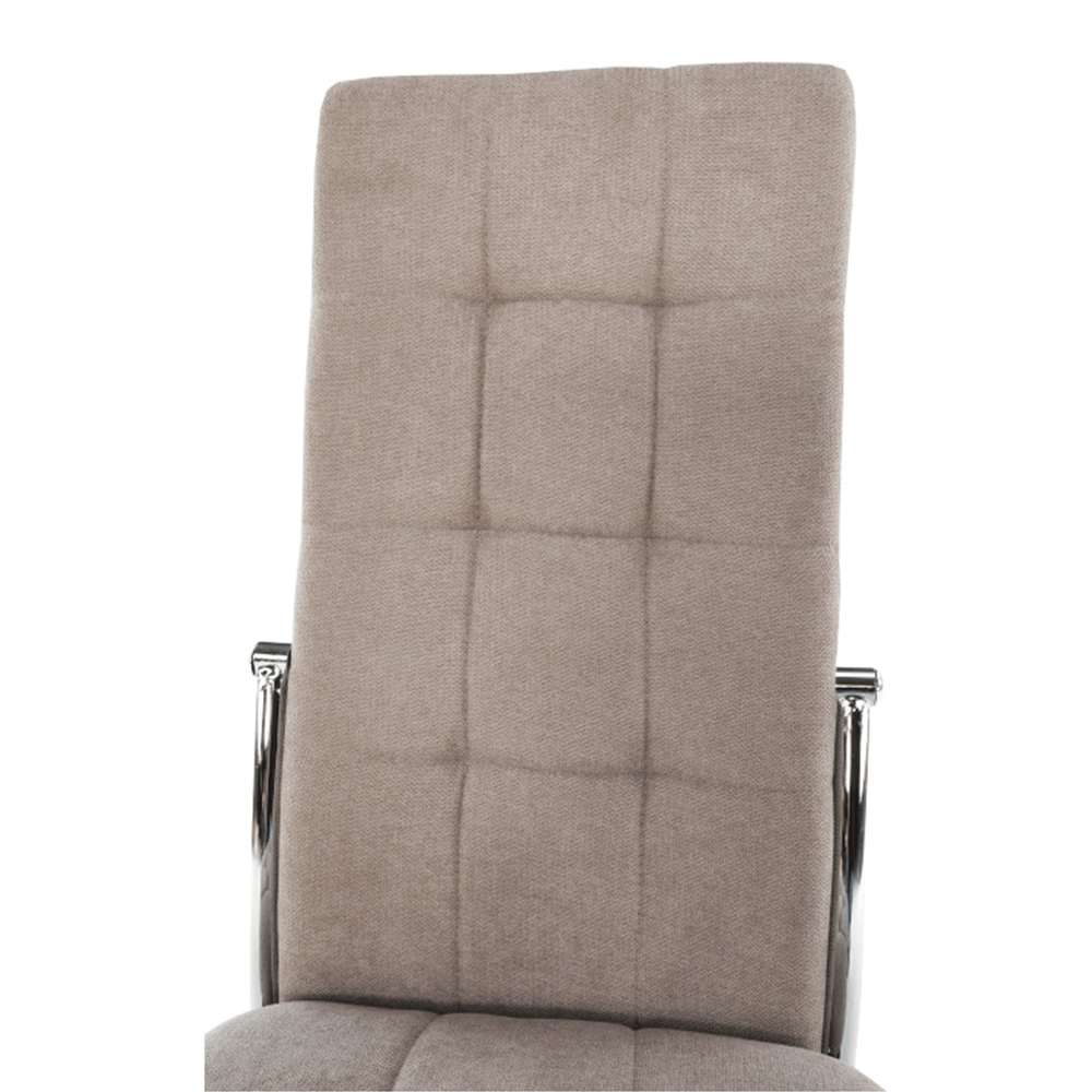 Scaun bucătărie, material textil maro/metal, ADORA NEW