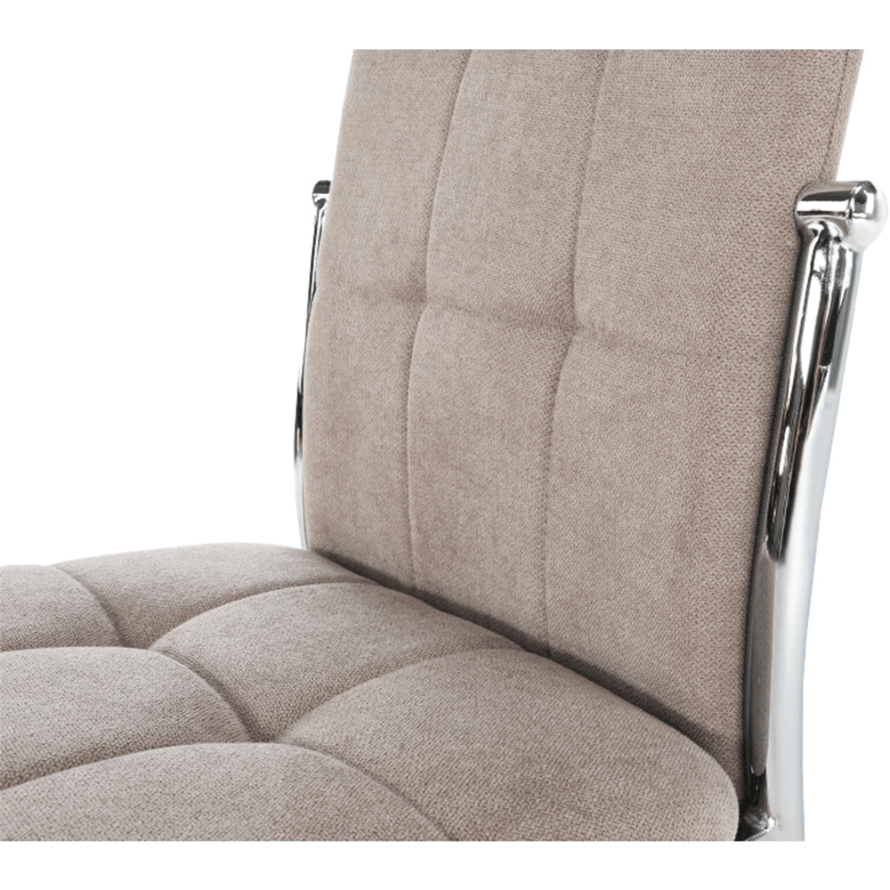 Scaun bucătărie, material textil maro/metal, ADORA NEW