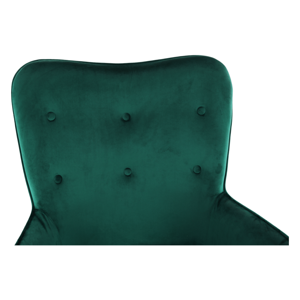 Fotoliu de design, catifea Velvet smarald, SURIL