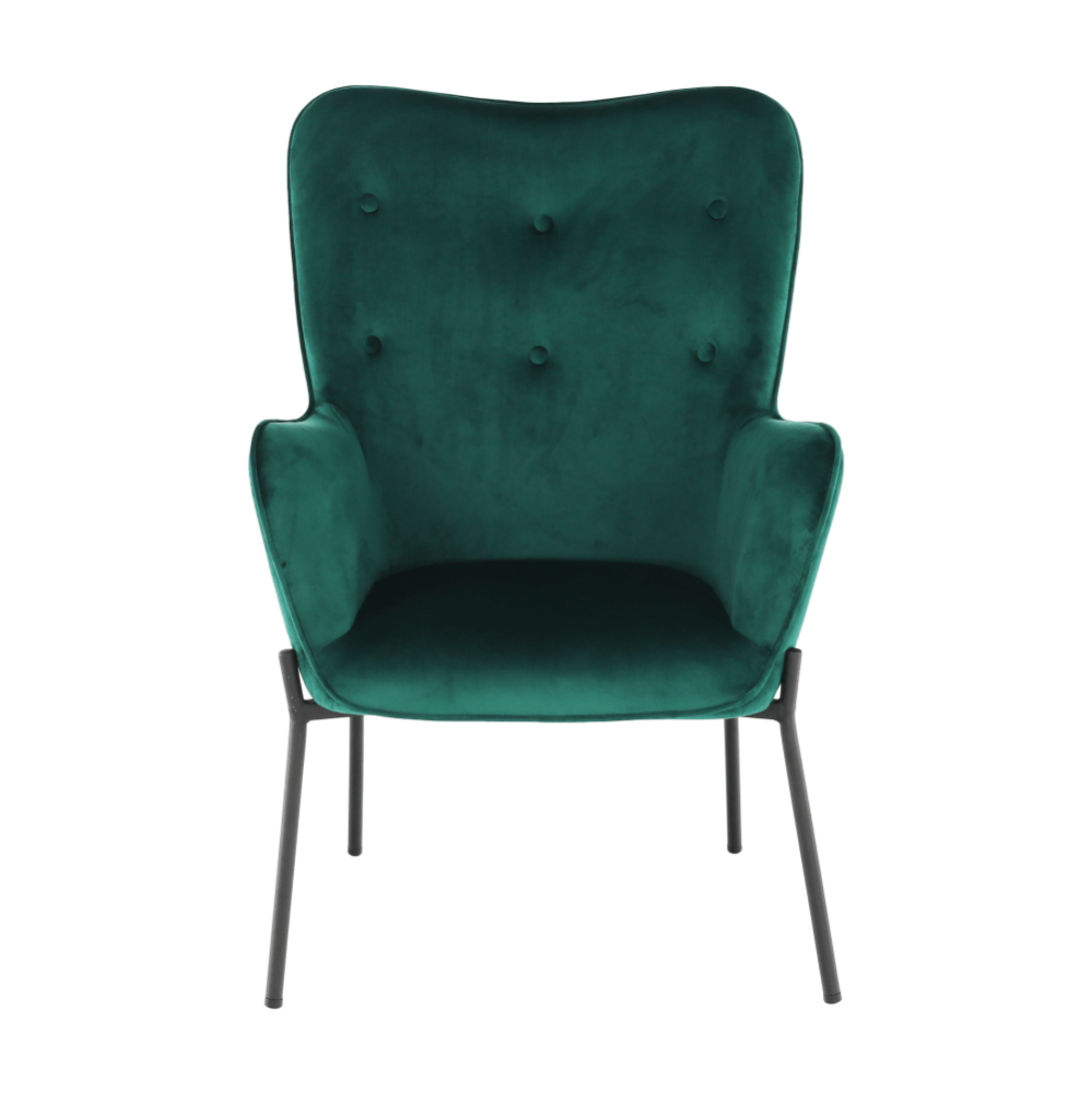 Fotoliu de design, catifea Velvet smarald, SURIL