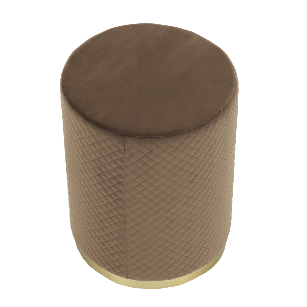 Taburet, catifea Velvet maro/vopsea aurie, BARICA