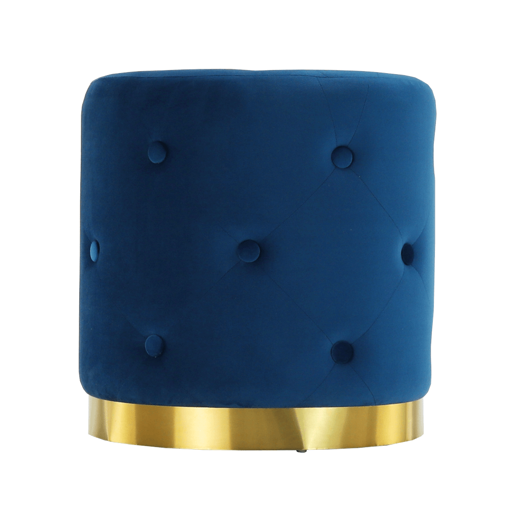 Taburet, catifea Velvet albastru regal/vopsea aurie, LEONID