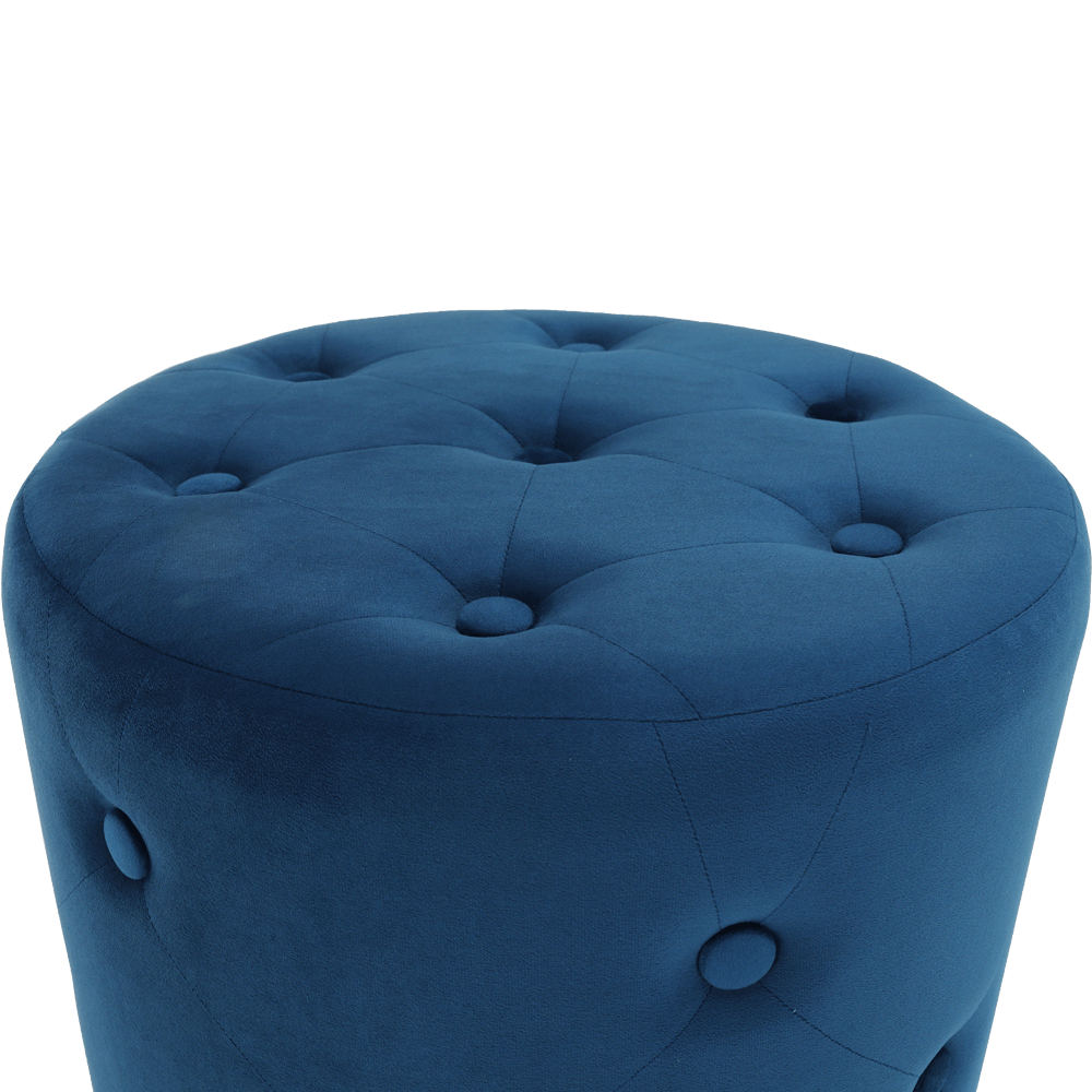 Taburet, catifea Velvet albastru regal/vopsea aurie, LEONID