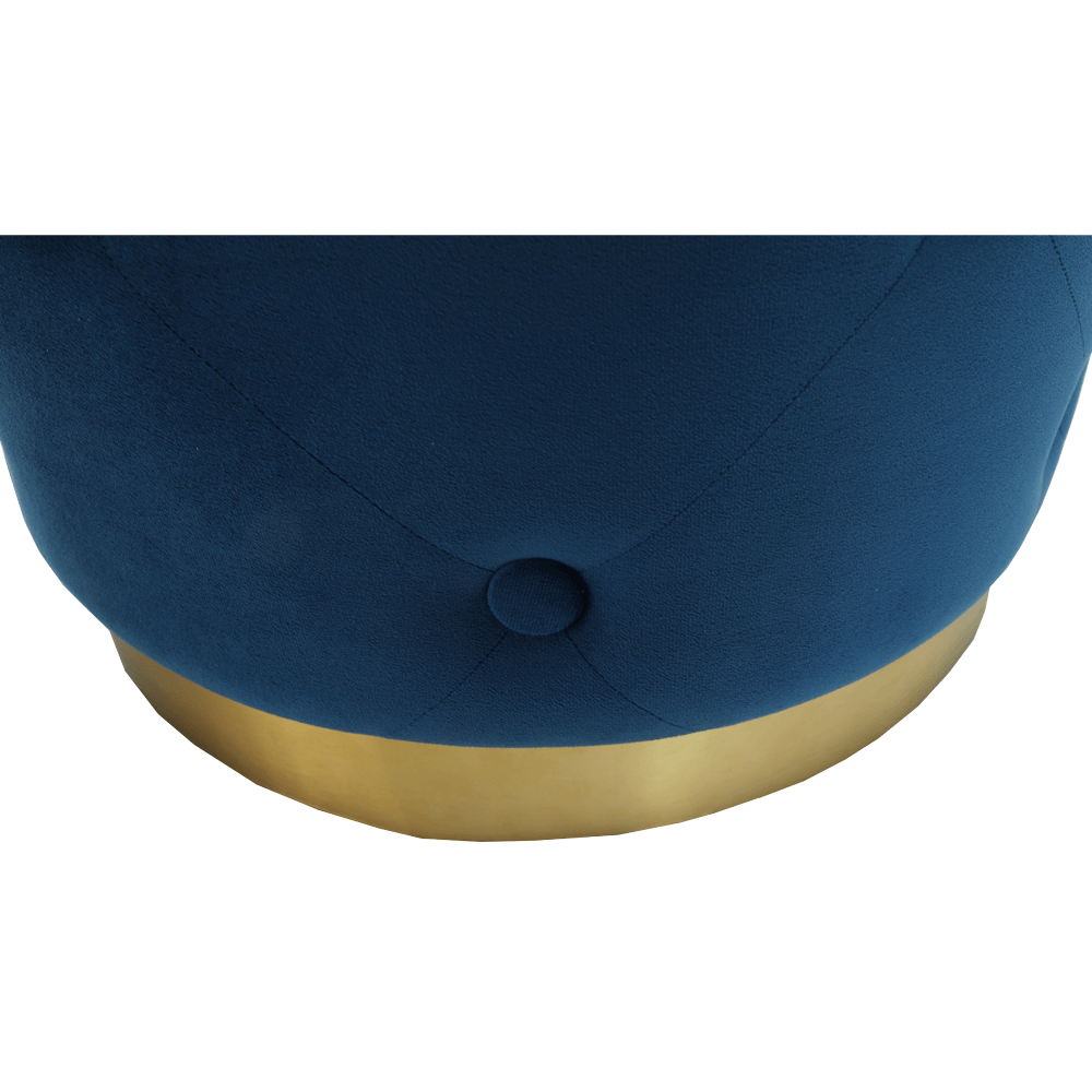 Taburet, catifea Velvet albastru regal/vopsea aurie, LEONID