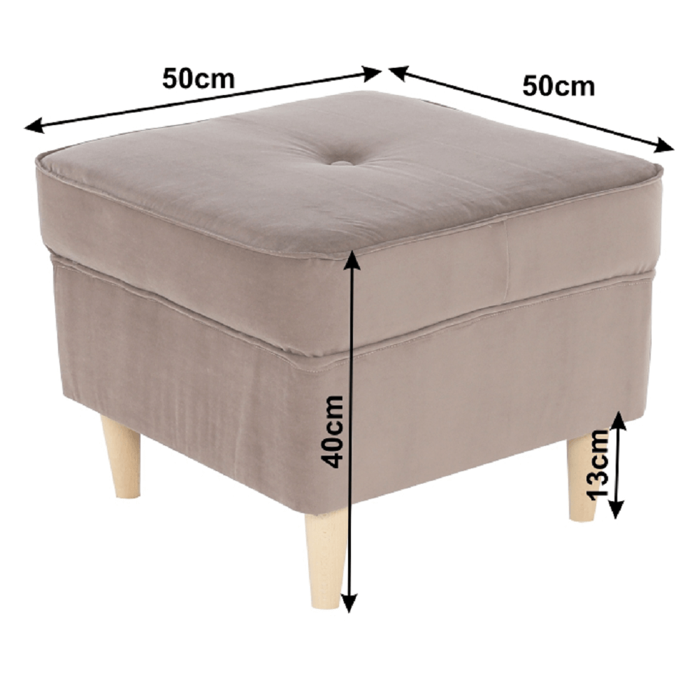 Taburet modern, bej-gri/fag, RUTINO