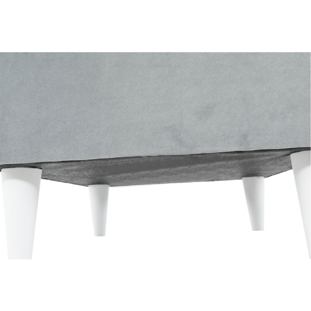 Taburet modern, gri deschis/alb, RUTINO