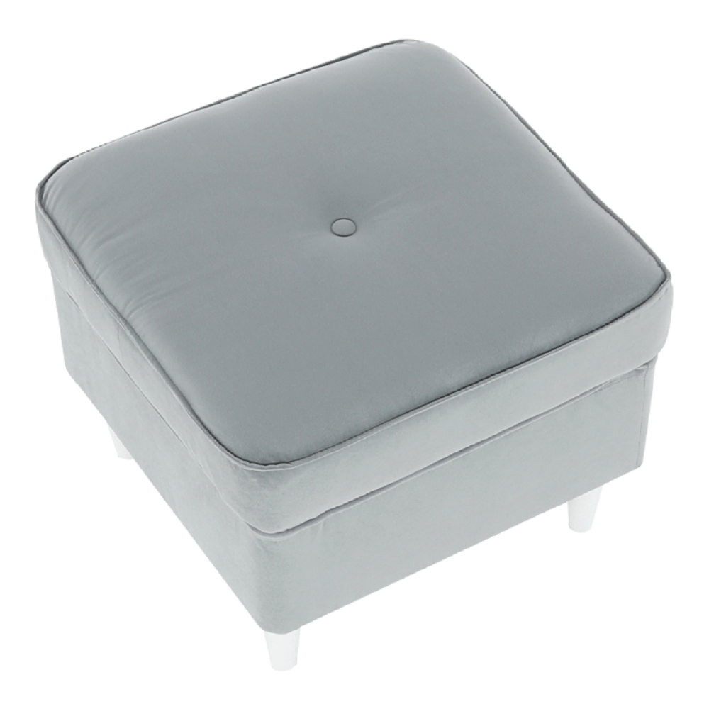 Taburet modern, gri deschis/alb, RUTINO