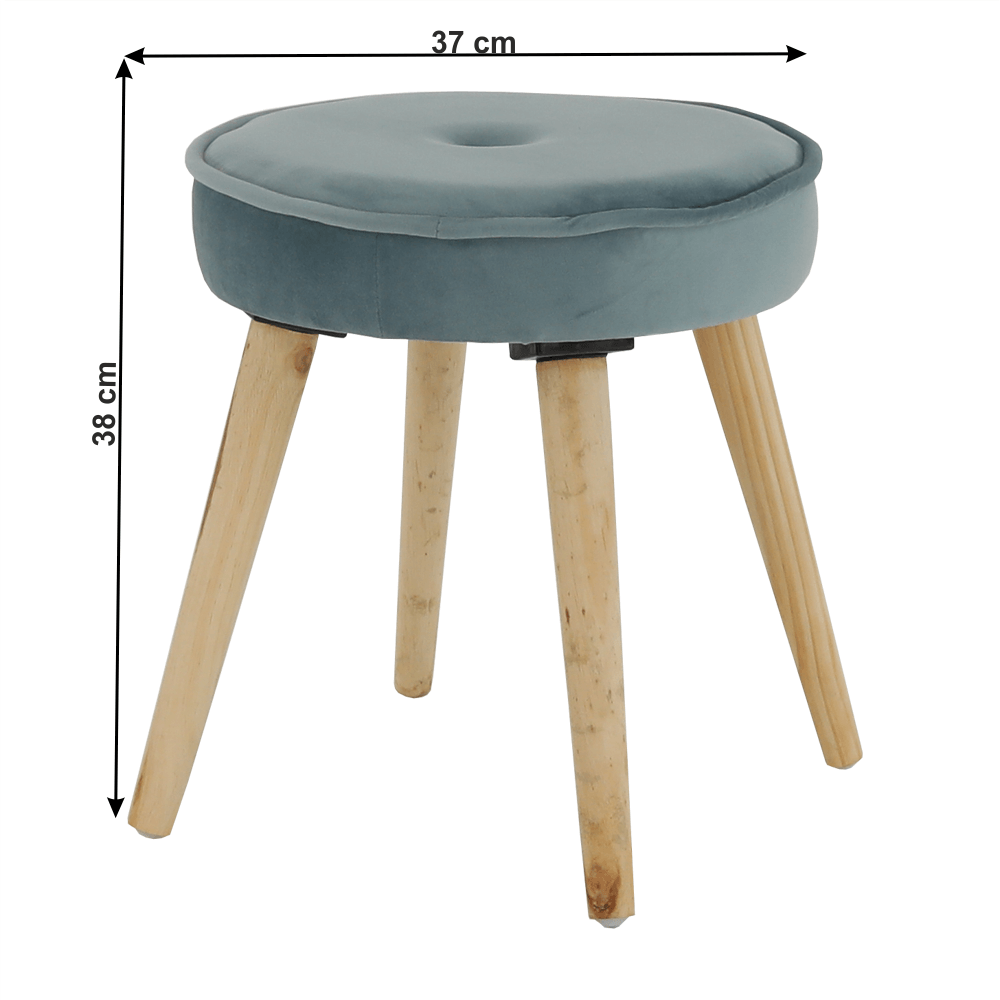 Taburet, catifea Velvet gri albăstrui/pin, MERLE