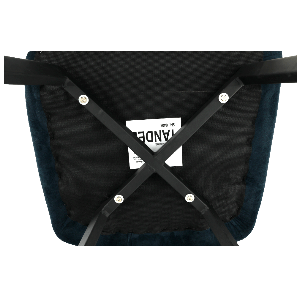 Scaun dining, albastru/negru, TANDEL