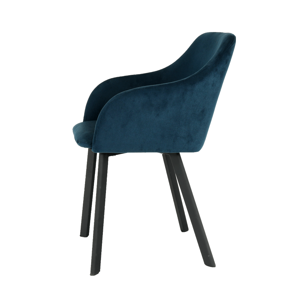Scaun dining, albastru/negru, TANDEL