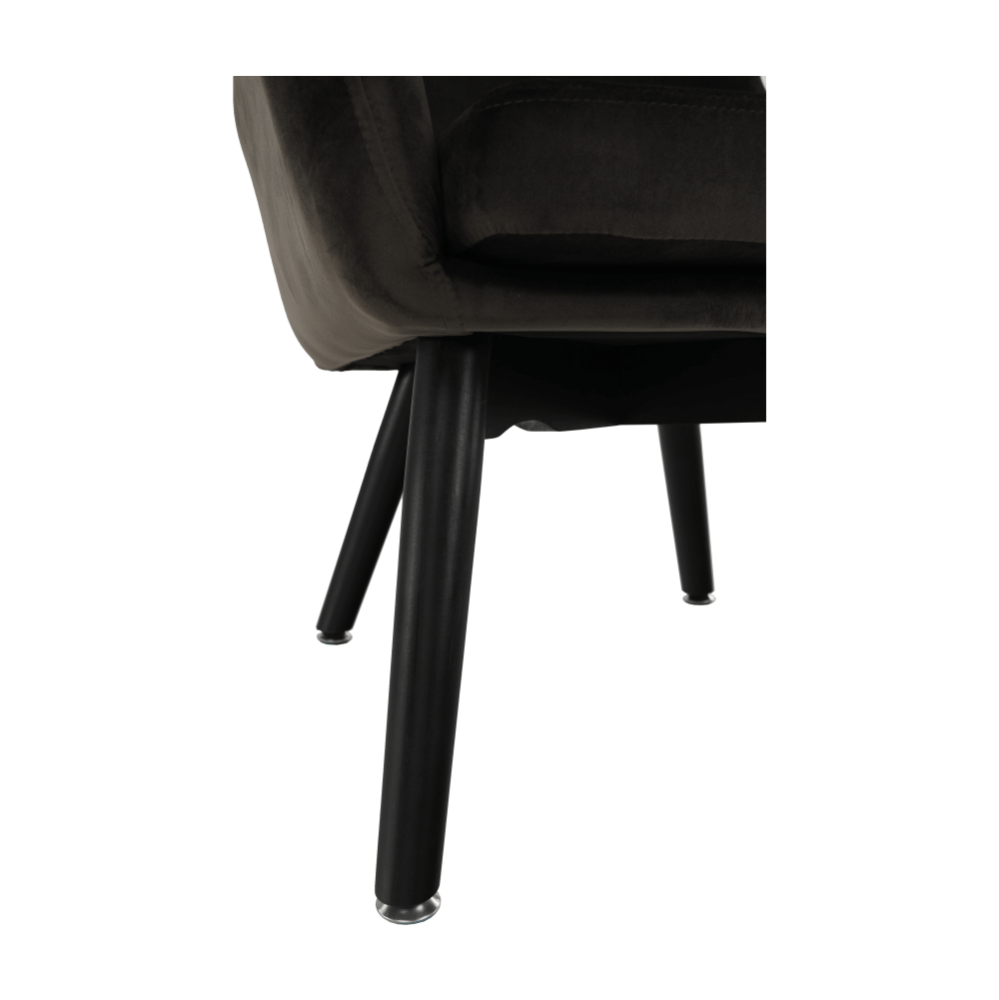 Fotoliu de design, catifea Velvet gri maroniu TAUPE, TENAL
