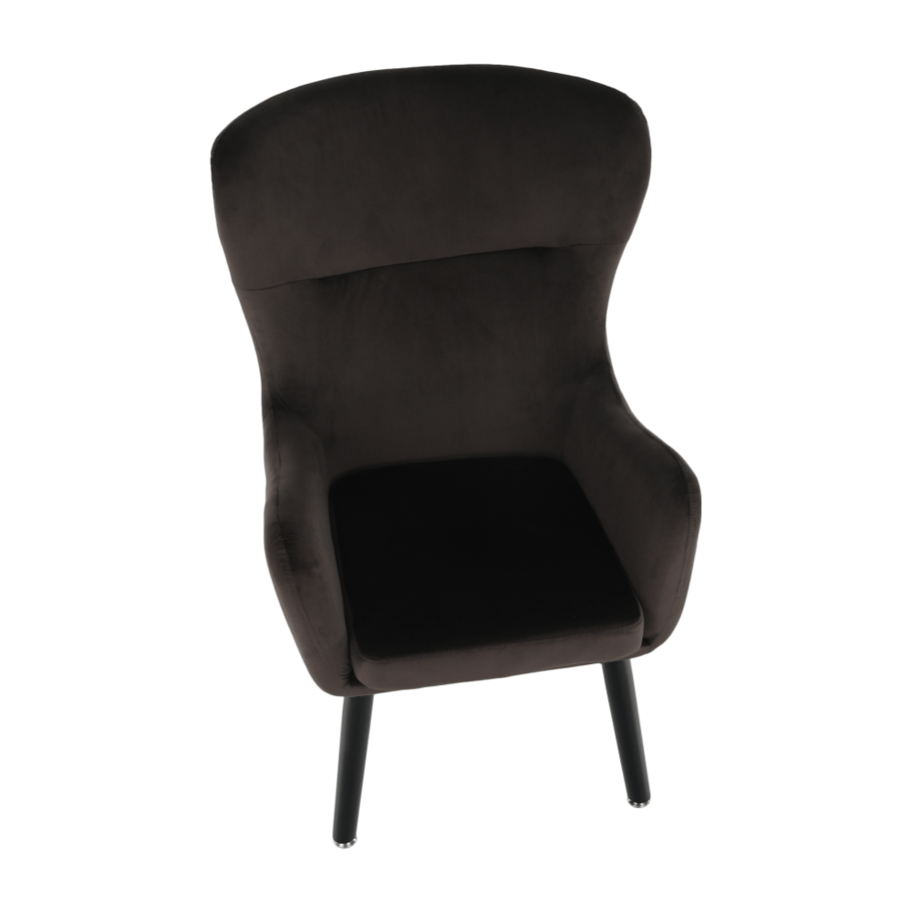 Fotoliu de design, catifea Velvet gri maroniu TAUPE, TENAL