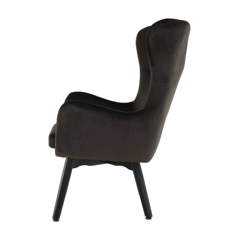 Fotoliu de design, catifea Velvet gri maroniu TAUPE, TENAL
