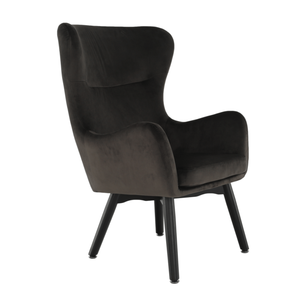 Fotoliu de design, catifea Velvet gri maroniu TAUPE, TENAL