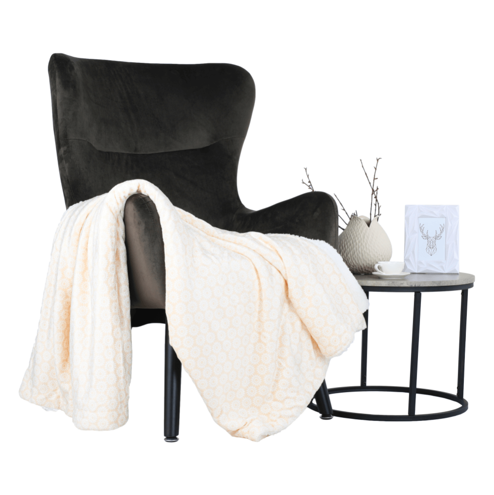 Fotoliu de design, catifea Velvet gri maroniu TAUPE, TENAL