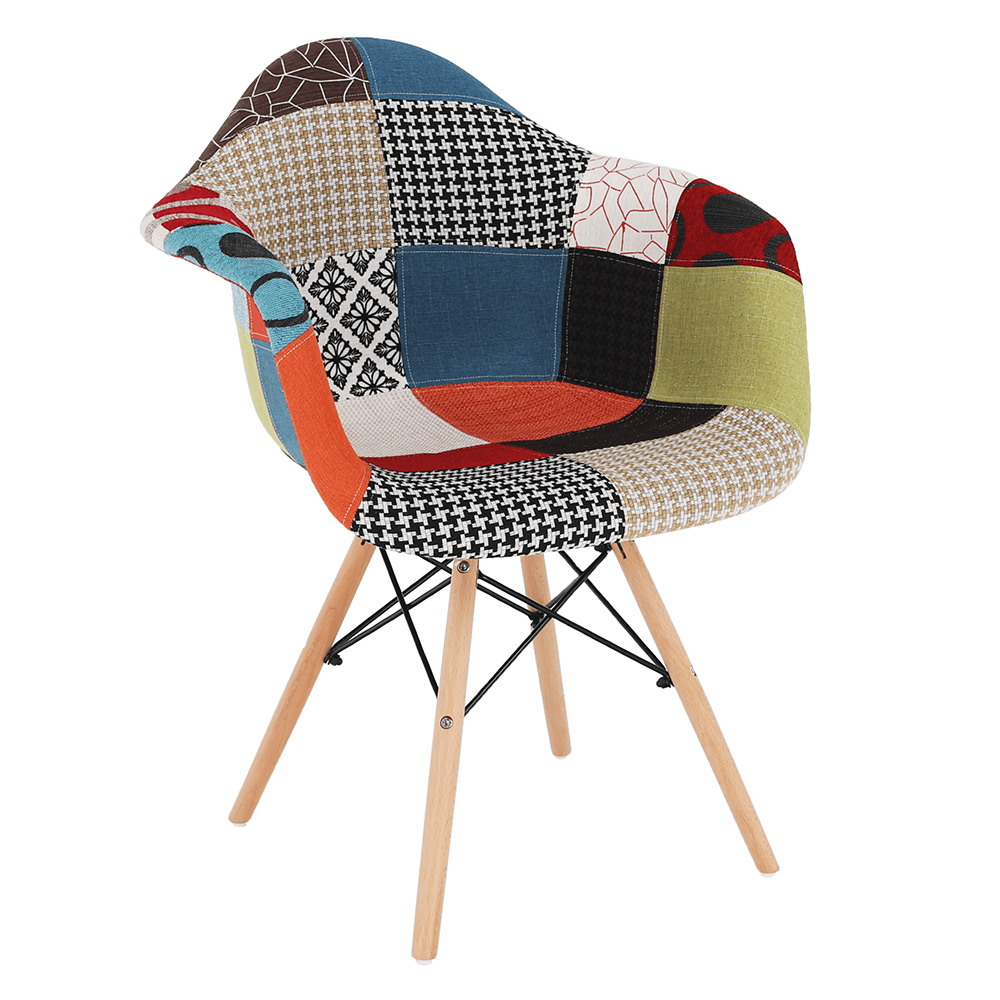 Scaun, ţesătură patchwork/fag, TOBO 3  NEW