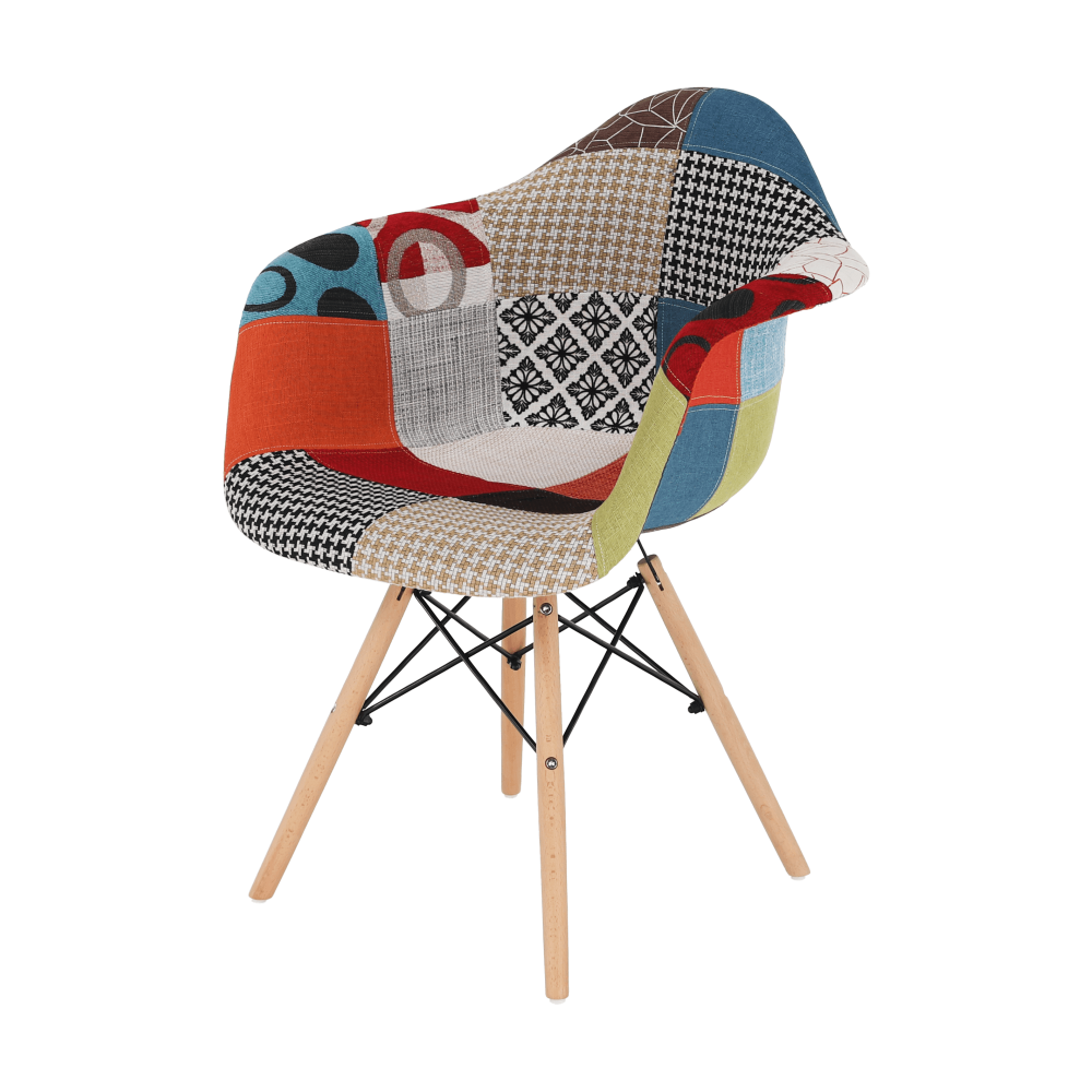 Scaun, ţesătură patchwork/fag, TOBO 3  NEW
