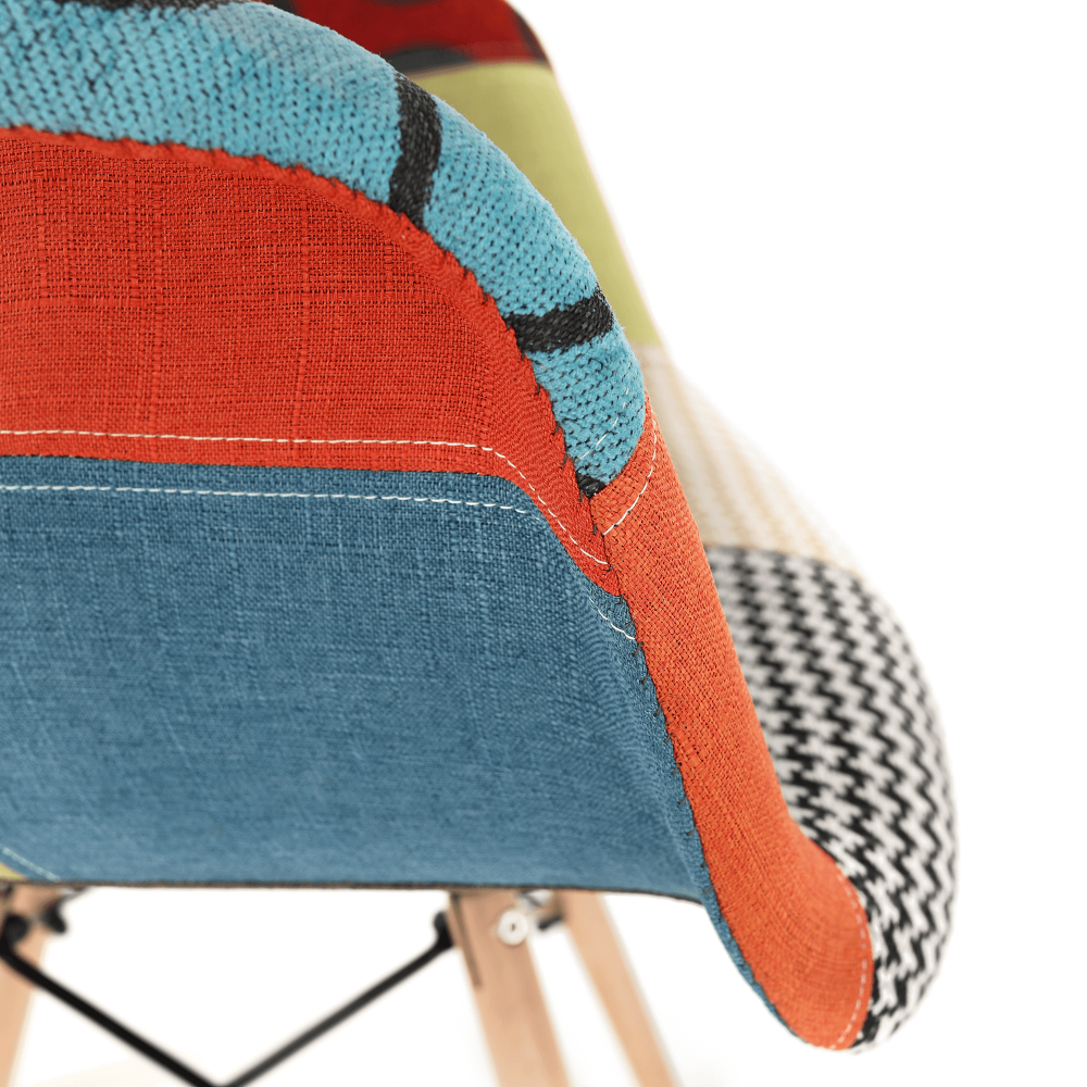 Scaun, ţesătură patchwork/fag, TOBO 3  NEW