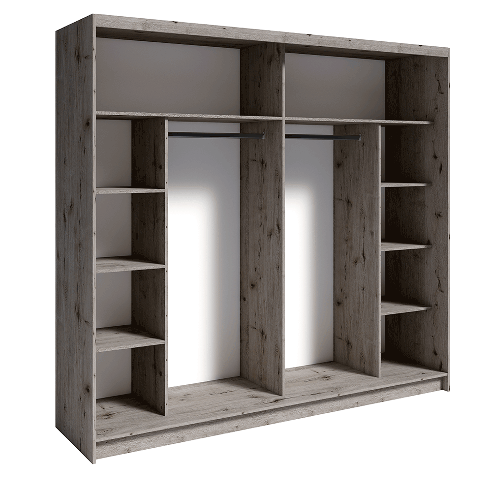 Set dormitor (dulap/pat/2 noptiere), stejar welington, TOGOS