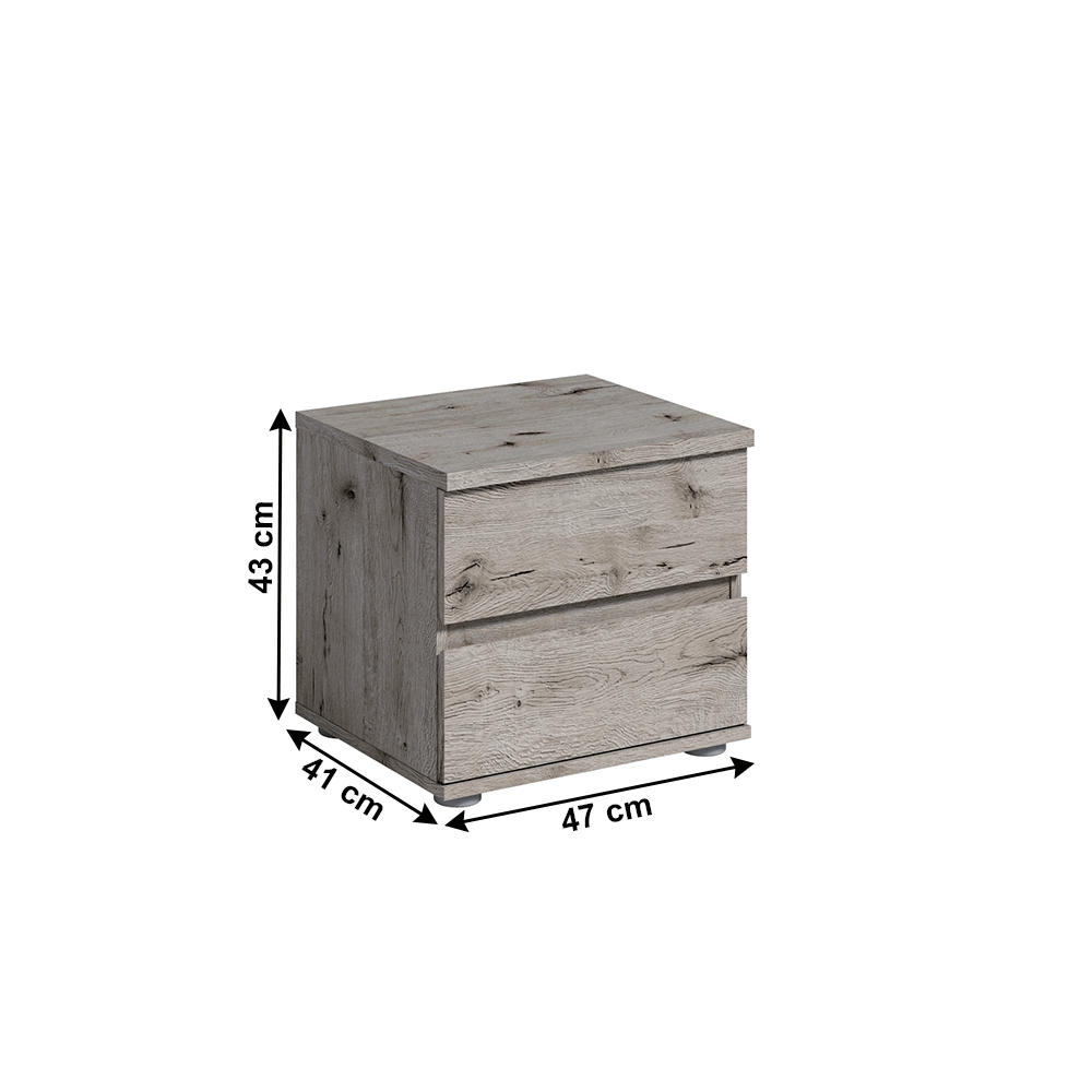Set dormitor (dulap/pat/2 noptiere), stejar welington, TOGOS