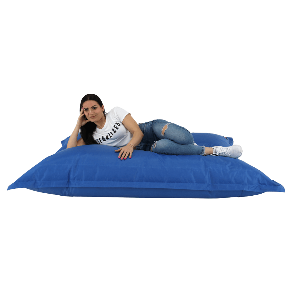 Fotoliu tip sac, material textil albastru, GETAF