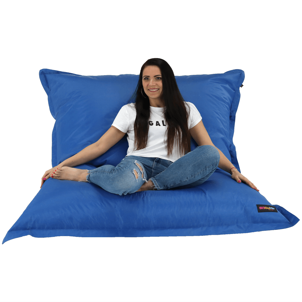 Fotoliu tip sac, material textil albastru, GETAF