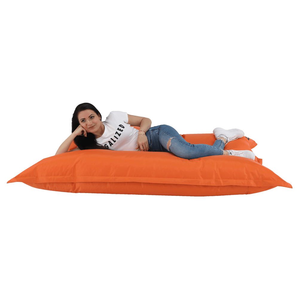 Fotoliu tip sac, material textil portocaliu, GETAF