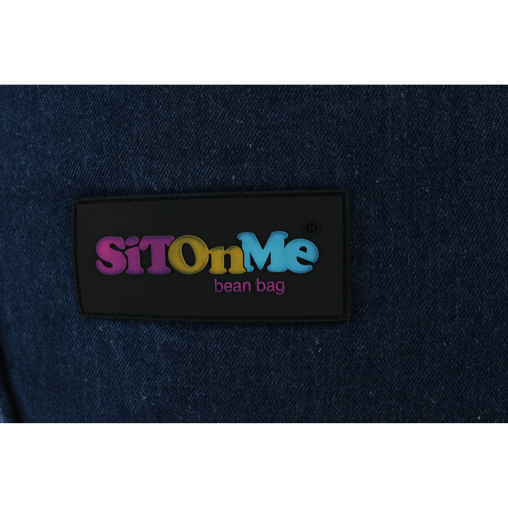 Fotoliu tip sac, material textil jeans, LAMIO