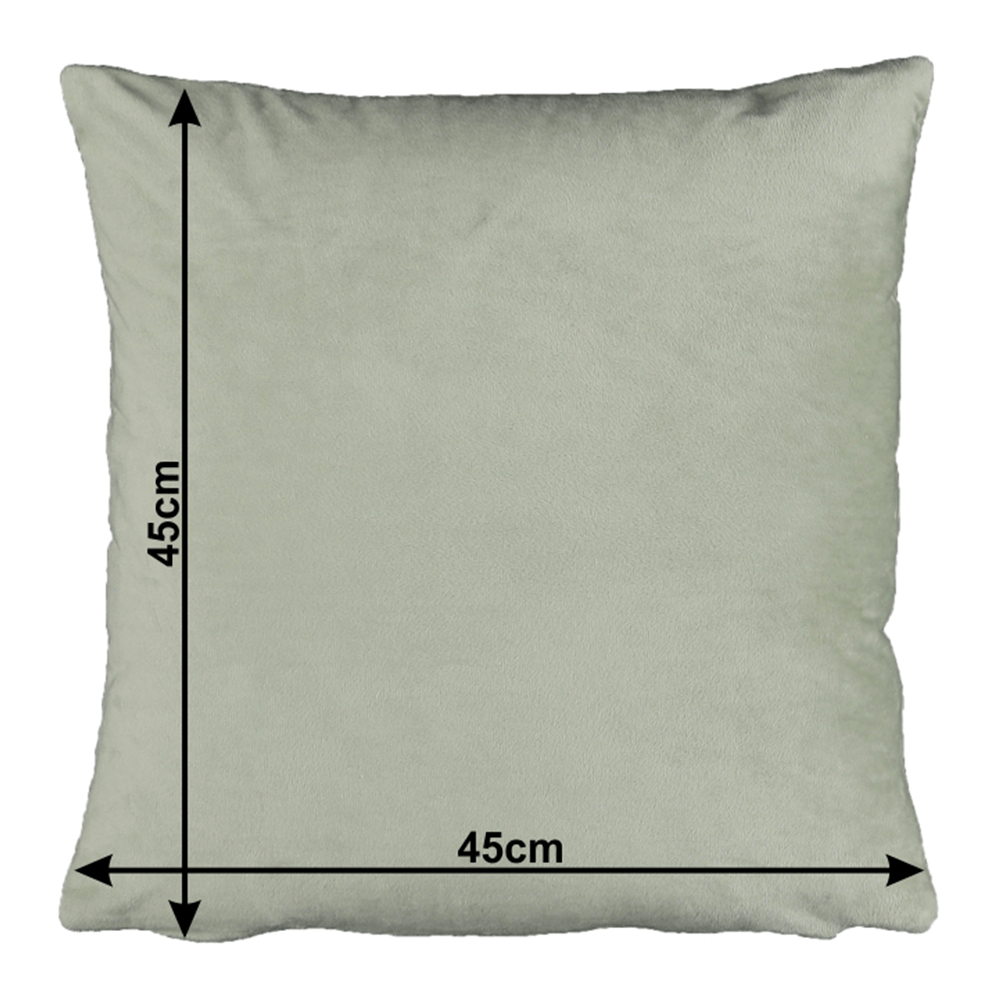 Pernă, material textil de catifea verde deschis, 45x45, ALITA TIPUL 14
