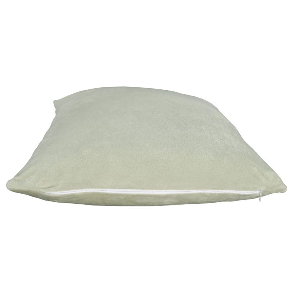 Pernă, material textil de catifea verde deschis, 45x45, ALITA TIPUL 14