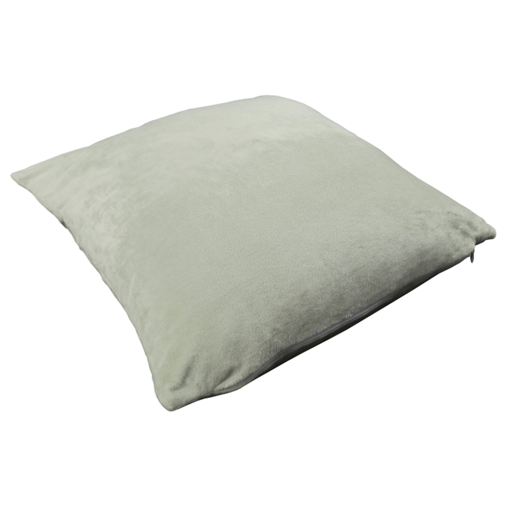 Pernă, material textil de catifea verde deschis, 45x45, ALITA TIPUL 14