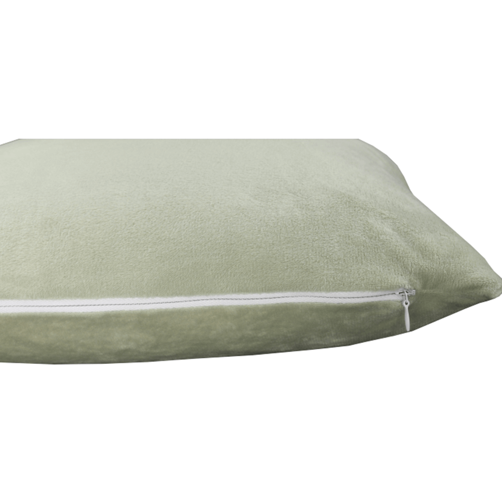Pernă, material textil de catifea verde deschis, 45x45, ALITA TIPUL 14