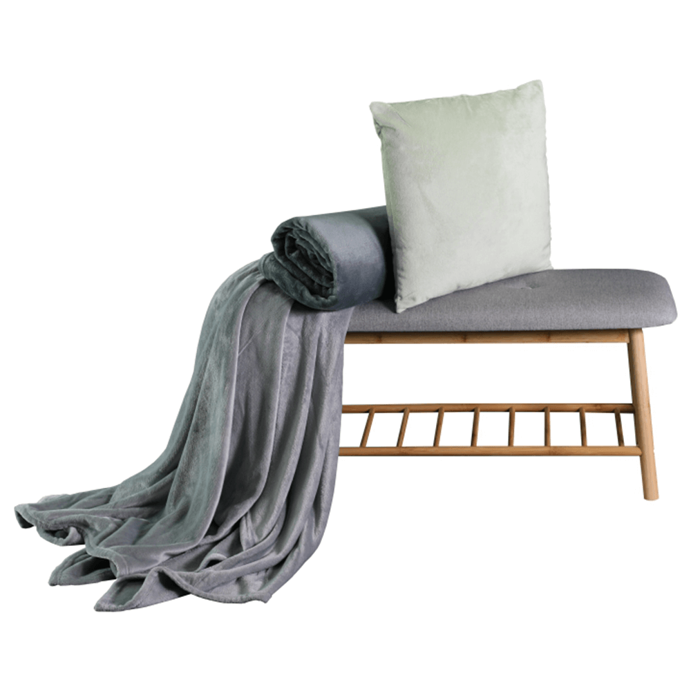 Pernă, material textil de catifea verde deschis, 45x45, ALITA TIPUL 14