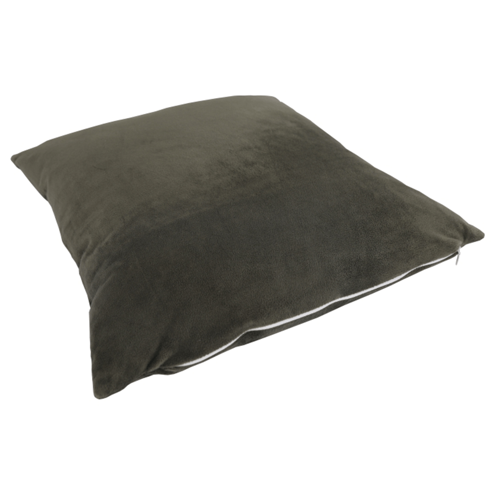 Pernă, material textil de catifea verde închis, 45x45, ALITA TIPUL 11