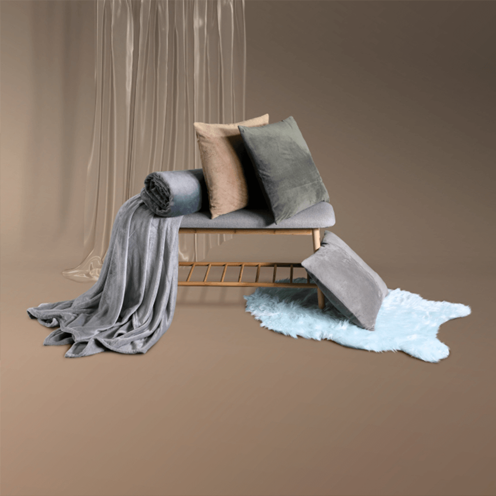 Pernă, material textil de catifea verde închis, 45x45, ALITA TIPUL 11