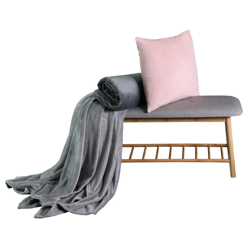 Pernă, material textil de catifea roz pudră, 45x45, ALITA TIPUL 2